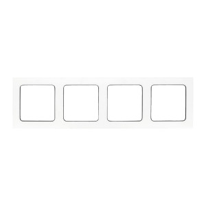 Стокгольм Рамка 4-местная белая с линией цвета черный PROxima EZM-G-305-20