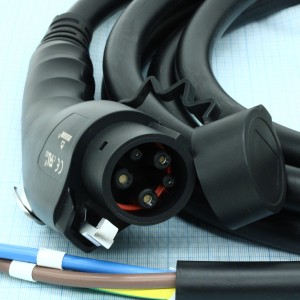 MAAC-S-040A-V-03-5.0M-10A(H), Зарядный кабель для электромобиля Type1 питание 1 фаза, ток 40А, шнур 5м