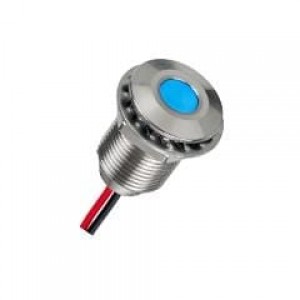 Q10F5ANZZRYG24E, Светодиодные панельные индикаторы Panel Mount LED Indicator, 10mm, Flush, rear epoxy wires, Black Bezel, Red/Yellow/Green LED, 24VDC, IP67