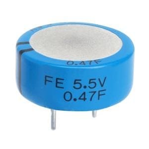 FE0H224ZF, Суперконденсаторы / ионисторы 5.5V .22F -20/80% LS=7.6mm
