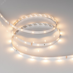 Лента RT-A30-8mm 24V Warm3000 (2.9 W/m, IP20, 2835, 5m) 024112(2), Светодиодная лента RT-A30, открытая. Светодиоды 2835, 30 шт/м (150 шт на 5 м), белая плата, ширина 8 мм, скотч 3M. Цвет ТЁПЛЫЙ 3000 K, цветопередача CRI>85, угол 120°. Питание 24V, мощность 2.9 Вт/м (14.5 Вт на 5 м). Размеры 5000x8x1.5 мм. Мин. отрезок 16