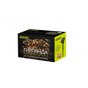 Светильник светодиодный садовый SLR-G03-100Y нить 100LED желт. на солнечн. батарее 5033320