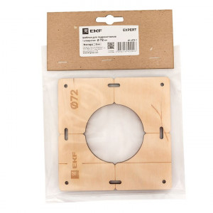 Шаблон для подрозетников c 1 отв. диам. 72 мм EKF Expert sh-d72-1