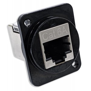EHRJ45D6ASBM3, Модульные соединители / соединители Ethernet RJ45 CAT6A Shielded DC Hsg M3 Tapped Blk