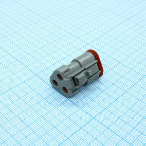 DT06-3S-CE01, Корпус разъема 3 контакта монтаж на кабель автомобильного применения