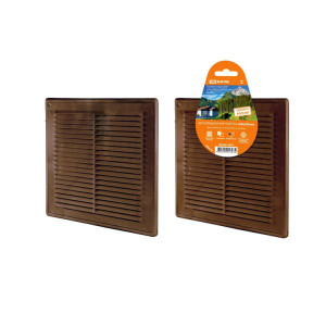 Решетка разъемная с москитной сеткой, 208х208 "ЭКО" (коричн.) SQ1807-0079