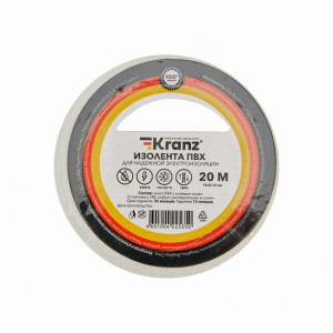 Изолента ПВХ 0.13х15мм 20м бел. KR-09-2601