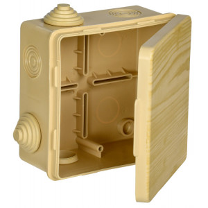 Коробка расп. КМ 100х100х50мм о/к IP54 8 вв. сосна UKO31-100-100-050-K34-54