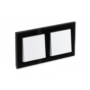 Рамка 2-м AtlasDesign Nature стекло черн. SE ATN321002