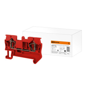 Зажим клеммный безвинтовой (ЗКБ) 2,5 мм2 31А красный SQ0822-0093