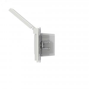 Розетка силовая, 2P+E, с з/ш, с крышкой, IP44, KANT, белый песок 7010013