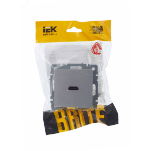 BRITE Розетка HDMI РHDMI-0-БрА алюминий BR-H10-K47