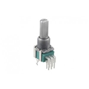 RK09L12D0A1T, Potentiometer RK09L Series, Dual-unit, Vertical, Flat shift 20mm, 10K, логариф. хар-ка (15A), For vol.