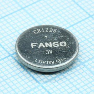 CR1225, Li, MnO2 батарея типоразмера R12, 3В, 0.05Ач, стандартная форма, -20...70 °C