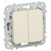 Изображение товара FLITE Выключатель 2-клавишный 10А ВС12-1-0-ФлСл сливочный IEK FI-V20-0-10-1-K86