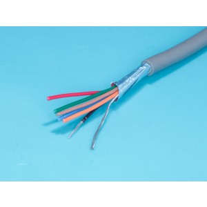 CCC6G, Кабель коммуникационный  6 проводов, бухта 50м, экранированный, серый