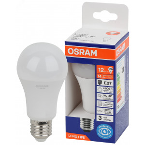 Лампа светодиодная LED 12Вт Е27 4000К 1055Лм груша 220В (замена 100Вт) OSRAM 4099854186097