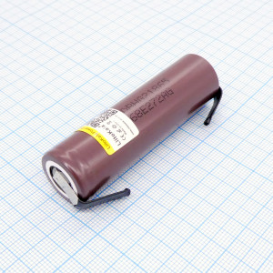 Аккумулятор 18650 LiitoKala HG2 с вывод., Аккумулятор литий-ионный (Li-Ion) с выводами. Ток разряда до 20А