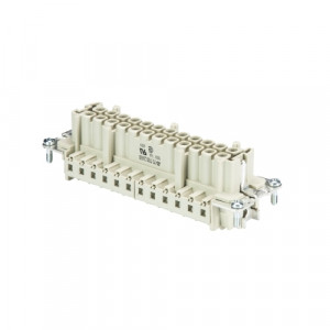 Розеточная контактная вставка BAS BUC 24 50, Розеточная контактная вставка, обжимная фиксация, 24 полюса + PE, типоразмер 24B, 500V, 16A, (обжимные контакты поставляются отдельно)