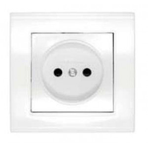 Розетка 1-м СП Бриллиант 16А IP20 без заземл. защ. шторки бел. 7947595