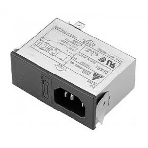 06AR1, Модули подачи электропитания переменного тока Power Entry Module EMI Filter, Single, 250VAC, 6A, Snap-In Mounting, N/A-Lug