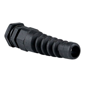 Сальник PG9 IP54 с гибким отводом d отверстия 15мм d проводника 4-8мм plc-pg-9-g