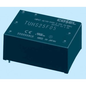 TUHS25F05, Модули питания переменного/постоянного тока 25W 5V 5A ENCAPSULATE - PCB TH