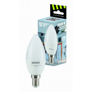 Лампа светодиодная LED 12Вт E14 5000K свеча 230/50 5038530