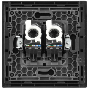 FORTE&PIANO Розетка компьютерная двойная RJ45 кат.5E FP333 серый IEK FP-K20-1-K03
