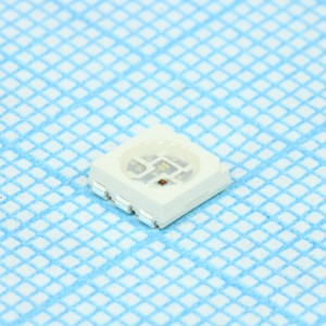 KAAF-5050RGBS-13, Светодиод smd 5х5мм/красный/625нм/1000-1400мкд - зеленый/525нм/1300-2000мкд/синий/470нм/300-420мкд/прозрачный/120°/30-50мА