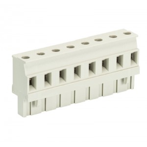 Розетка Wiecon 8413 B / 8 VR, Розеточный разъем, прямой, на кабель, шаг: 7.62 мм, 8 полюсов, фиксация провода винтовая, исполнение: с маркировкой, 690V, 12А, цвет: серый