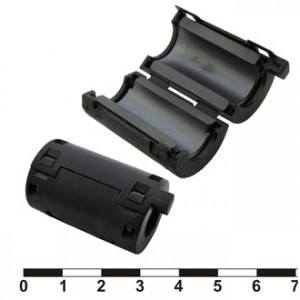 ZCAT2132-1130-BK, EMI фильтр, круглый феррит, внутр.11мм, корпус на защелке, 20,5*32мм, импеданс 50 Ом при 100 МГц