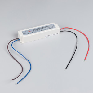 Блок питания ARPV-LV24060-A (24V, 2.5A, 60W) 018982(1), Источник напряжения с гальванической развязкой для светодиодных изделий. Входное напряжение 100-240 VAC. Выходные параметры: 24 В, 2,5 А, 60 Вт. Встроенный PFC >0,5. Герметичный пластиковый корпус IP 67. Рабочая температура -30…+70C?. Габаритные размеры д