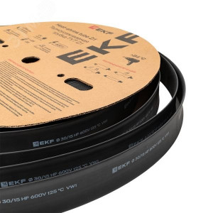 Трубка термоусадочная ТУТ нг 30/15 черн.  tut-30-b