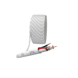 Кабель для аналогового видеонаблюдения Simple KL-0.75-PVC КВК-В-2 +2x0,75 мм, бухта 200 метров, белый Б0052738