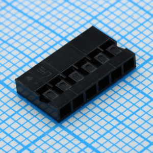 I-DS1071-01-SCB01X6, Корпус разъема (розетка) 1х6 контактов шаг 2мм на кабель