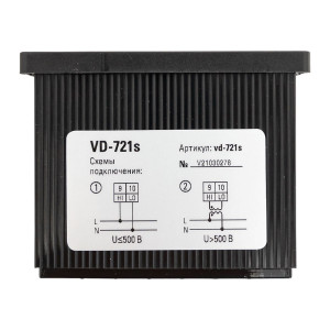 Вольтметр VD-721s цифровой на панель 72x72 (квадратный вырез) однофазный в коротком корпусе EKF PROxima VD-721s