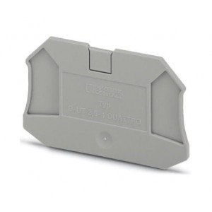 D-UT 4-QUATTRO HV, Концевая крышка, длина: 64,4 мм, ширина: 2,2 мм, высота: 42,3 мм, цвет: cерый