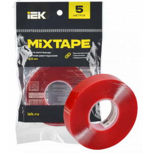 MIXTAPE PRO Лента монтажная прочная двусторонняя 1х20мм 5м IEK MT7-LM30-01-20-05