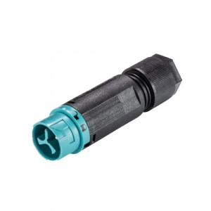 Вилочный разъем на кабель RST16I3 S S1 ZT4S A TB, Вилочный разъем на кабель диам. 5-9,5 мм, IP68(69k), 3 полюса, цвет: бирюзовый, номинальные характеристики: 250V/400V 16A, серия gesis RST MINI