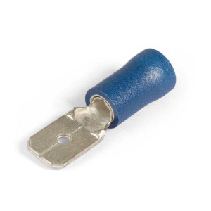 Разъем кабельный плоский изолированный -папа ВРПИ-П 2.5-(6.3) серия ПРОФИ, Виброустойчивый плоский разъем «папа» с ПВХ манжетой, сечение 1.5-2.5 мм2