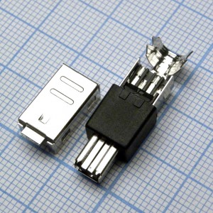USB IEEE 1394/4Pin на кабель, Разъем USB тип IEEE 1394 вилка на кабель 4 конт.