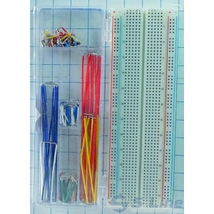 ZY-102(+ZYJ-140), Макетная плата 830 точек 165х55х8.5мм с перемычками-джамперами 140шт в комплекте