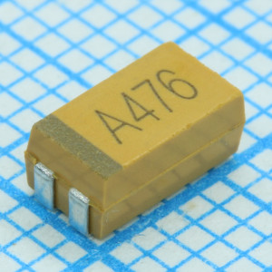 TAJC227M006RNJ, ЧИП-конденсатор танталовый 220мкФ 6.3В типоразмер C ±20% (6х3.2х 2.6мм) выводы внутрь SMD 6032-28