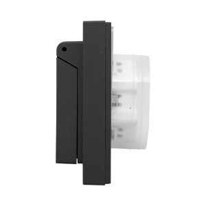 Механизм розетки двойной, 16А, IP44, с заземлением, со шторками, с рамкой, с крышками, ч-рный Эпика EKF UP1-SOB-211-44