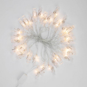 Гирлянда светодиодная Прищепки 30 LED, 5 м, теплый белый цвет свечения 303-032