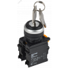 Изображение товара Переключатель 2 положения 1НО+1НЗ с ключом черный IEK MI-SW60-11Y-3-34-2-K02