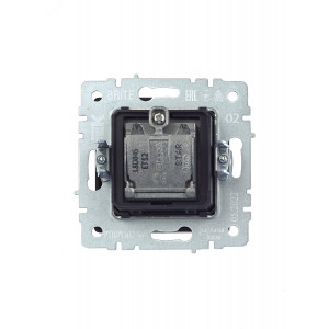 BRITE Розетка двойная TV+SAT РТВ/РСп12-БрЧ черный BR-AF20-O-K02