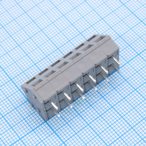 DG245-5.08-06P-11-00Z(H), Нажимной безвинтовой клеммный блок 6 контактов. Зажим типа зажимная клеть. Серия DG245-5.08