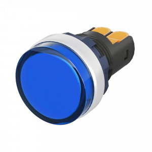 Индикатор сигнальный со встроенным диодом 9-24В, синий, алюминий, зажим Plug-In M22L-F24BAP